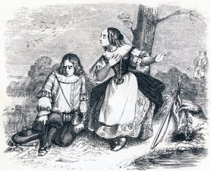 Tircis & Amarante - Fabels van La Fontaine door Grandville