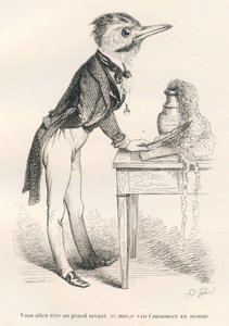 Je zult een groot geleerde worden, en ik zal het aan de wereld aankondigen door Grandville