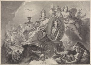 Allegorisch portret van Lodewijk XIV, koning van Frankrijk