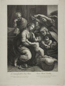 Heilige Familie van Jezus Christus door Gérard Edelinck
