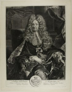 Jules Hardouin Mansart door Gérard Edelinck