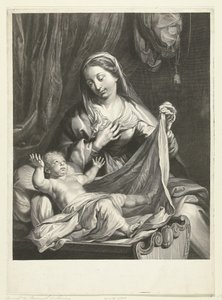 Maria met Christuskind in kribbe