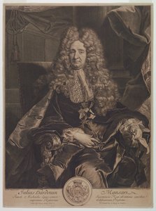 Portret van Jules-Hardouin Mansart (1646-1708) door Gérard Edelinck