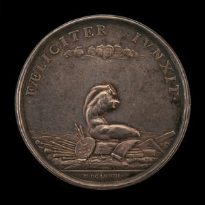 Emblemen van de kunsten met de Belvedere Torso (1673)