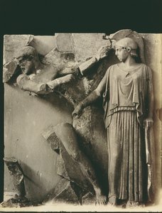 De werken van Hercules, metope van de tempel van Zeus in Olympia, c.470-457 v.Chr.