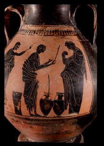 Olieverkoper (terracotta vaas) door Greek