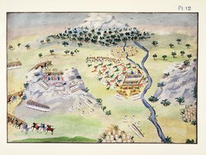 Slagen tussen Turken en Grieken bij Karpenisi en Kaliakouda, plaat 12 uit Beeldende Geschiedenis van de Griekse Onafhankelijkheidsoorlog door Generaal Makryjannis