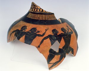 Fragment van Panathenaïsche Amfora door Greek School