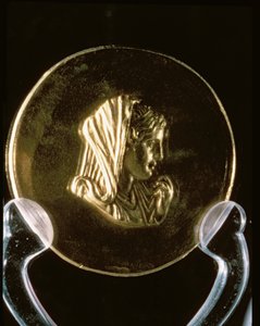 Gouden medaille van Olympias, uit de Aboukir-schat door Greek School