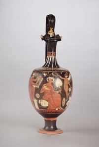 Rood en wit figuur Oinochoe, ca. 310 v.Chr.
