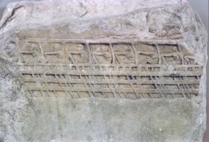 Reliëf van een trireem door Greek School
