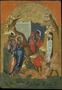 Opstanding van Lazarus door Greek School