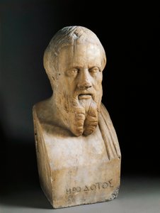Buste van Herodotus, 4e eeuw v.Chr. door Greek or Roman