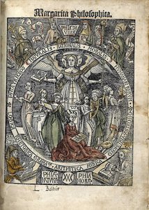 Margarita Philosophica. Titelpagina, 1504 door Gregor Reisch
