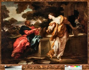 Christus en de Samaritaanse vrouw bij de put van Jacob