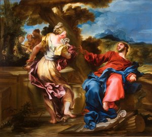 Christus en de Samaritaanse vrouw door Gregorio De Ferrari