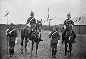 Ruiters van de Zuid-Australische Cavalerie, 1896 door Gregory and Co