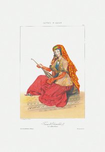 Vrouw van Shamakhy Uit: Scènes, landschappen, zeden en kostuums van de Kaukasus, 1840 door Grigori Grigorevich Gagarin