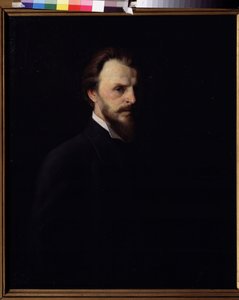 Zelfportret. Schilderij van Grigori Grigoryevich Myasoyedov (1834-1911) door Grigori Grigoryevich Myasoedov