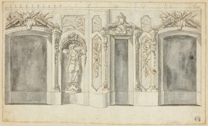 Muur met jachtmotieven door Grinling Gibbons