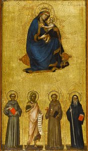 Madonna en Kind met Heiligen, circa 1360 (tempera en bladgoud op populierenpaneel)