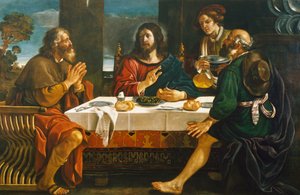 Avondmaal in Emmaüs door Guercino