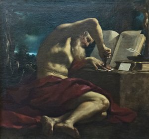 Sint Lucas door Guercino (1591 1666) (studio)