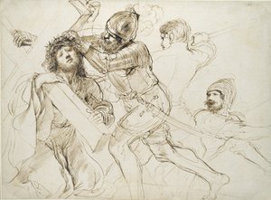 Christus draagt het kruis, ca. 1625-1628 door Guercino