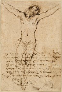 Christus aan het Kruis: Studie voor de Kruisiging met Heiligen door Guercino