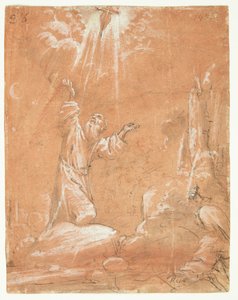 De heilige Franciscus van Assisi ontvangt de stigmata