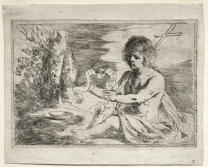 St. Johannes de Doper, 1650s door Guercino