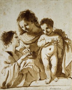 Het Mystieke Huwelijk van Sint Catharina door Guercino