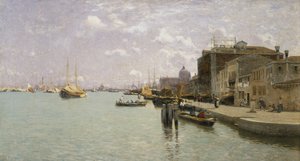 Ochtend op de Giudecca, Venetië door Guglielmo Ciardi