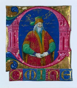 Initiaal D[omine] uit een Koorboek: Koning Salomo, ca. 1470-1480 door Guglielmo Giraldi del Magri [or del