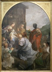 Aanbidding der Wijzen, 1642 door Guido Reni