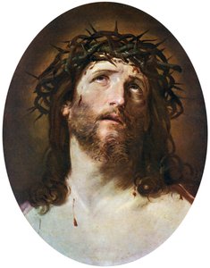 Hoofd van Christus gekroond met doornen