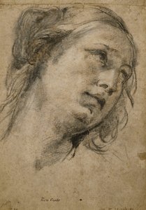 Hoofd van een vrouw die naar rechts kijkt door Guido Reni