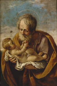 Jozef en het Christuskind in zijn armen door Guido Reni