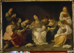 De opvoeding van de Maagd. Schilderij van Guido Reni (1575-1642) door Guido Reni