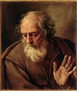 Portret van Sint Jozef Schilderij door Guido Reni, genaamd De Gids (1575-1642) 1640-1642 Olieverf op doek Dim 65x53 cm Rome, Galleria Nazionale d