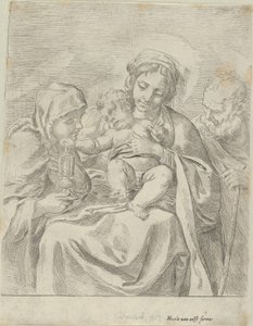 De Heilige Familie met Sint Clara, 1590-1600