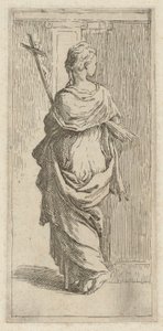 Een Meisje met een Kruisbeeld door Guido Reni, after Parmigianino