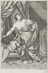 Dood van Lucretia, c. 1700-50 mogelijk Antonio Billy (actief eerste helft van de 18e eeuw) door Guido after Reni