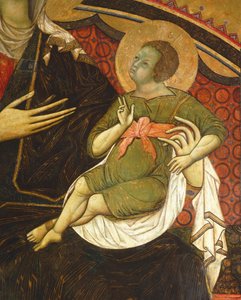 Het Kind Jezus (detail) door Guido da Siena