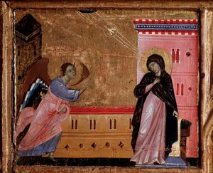 De annunciatie (detail) door Guido da Siena