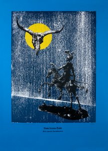 Over de vrije dood, Aldus sprak Zarathustra, 2024 (houtsnede en zeefdruk) door Guilherme Pontes