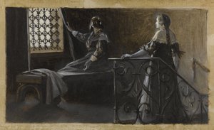 Ethel en de gesluierde vrouw, ca. 1889 (olieverf op doek)