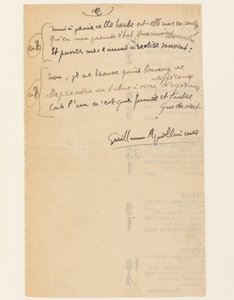 "Anecdotisch leven. "Hymne van de Volkenbond". Tabak.", 15 augustus 1918 door Guillaume Apollinaire