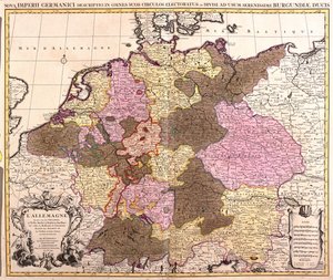 België, Nederland, Duitsland, Polen (woiwodschap: Pommeren, West-Pommeren, Lubusz, Neder-Silezië), Tsjechië (regio : Olomuc, Zuid-Moravië, Praag, Midden-Bohemen, Zuid-Bohemen, Plze, Karlovy Vary, stínad Labem, Liberec, Hradec Králové, door Guillaume Delisle
