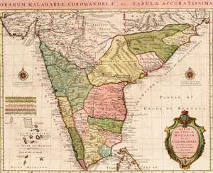 Kaart van de Indische Oceaan, circa 1722 door Guillaume Delisle
